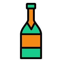 bottle filled line icon