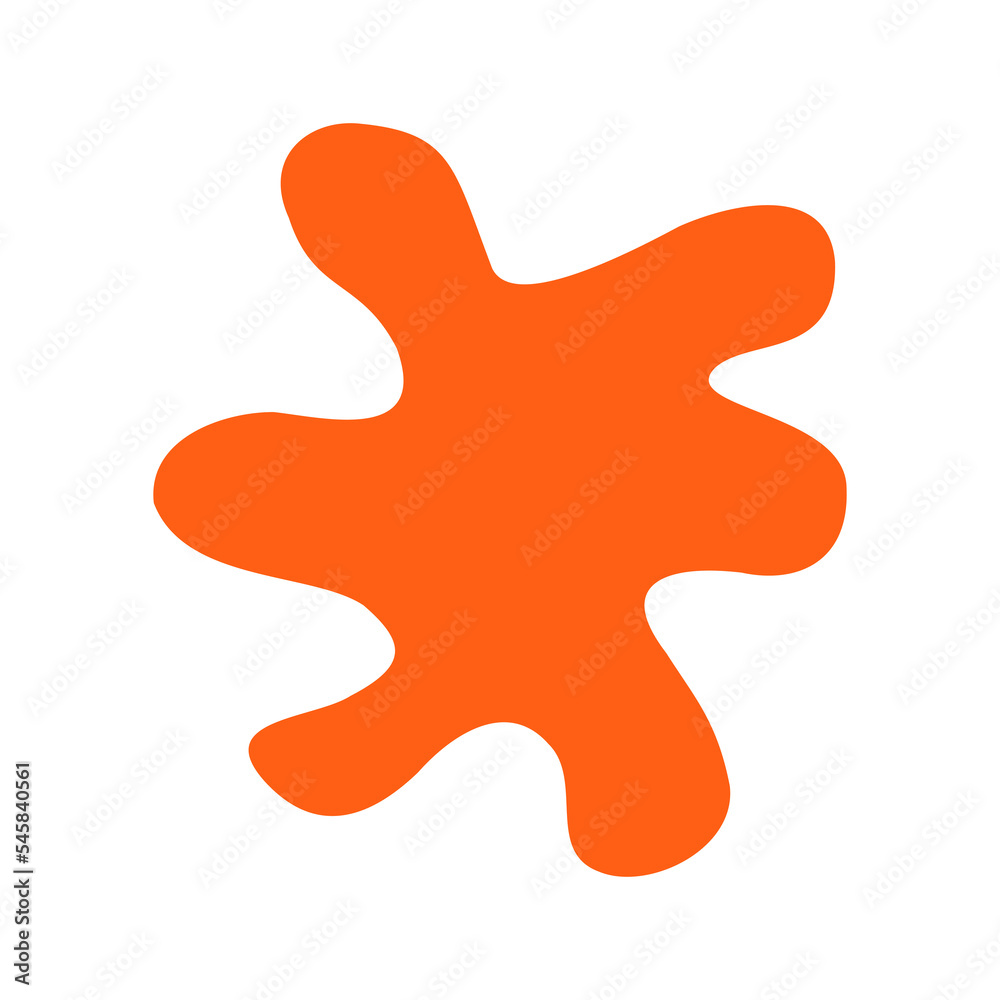 Poster abstract shape illustration in naive art for design element