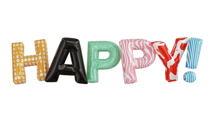Happy colorfull 3d text