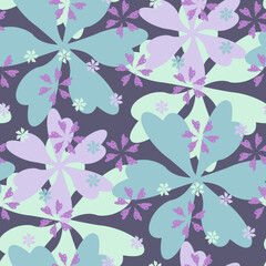 Vector seamless floral abstract pattern in pastel colors for home textile design