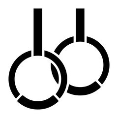 Gym Rings Glyph Icon