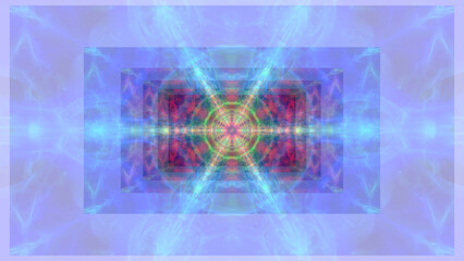  Multicolored rays on a transparent insulated background