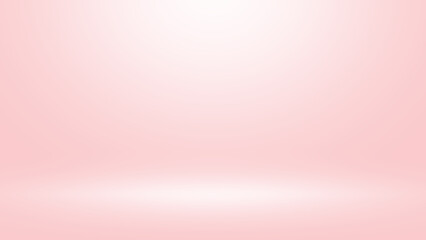 Empty pink room with gradient pink background and Pink abstract effect background. Christmas, valentine's day, new year concept