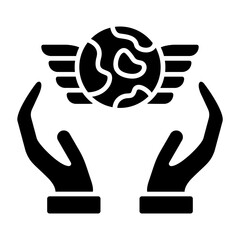 Freedom Glyph Icon