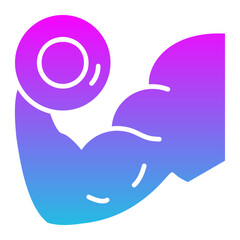 Arm Workout Glyph Gradient Icon