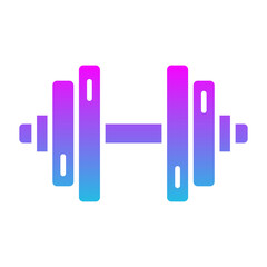 Dumbbell Glyph Gradient Icon