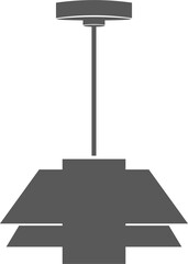 Classic and modern chandelier. Lamp silhouette.