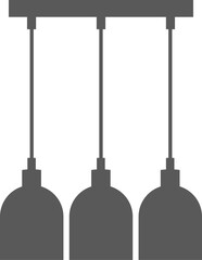 Classic and modern chandelier. Lamp silhouette.