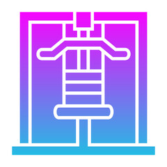 Gym Machine Glyph Gradient Icon