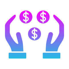 Charity Glyph Gradient Icon