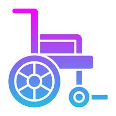 Wheelchair Glyph Gradient Icon