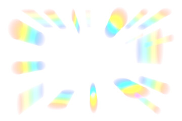Multicolored highlights on a transparent background