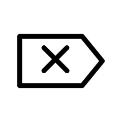 Fototapeta premium Arrow Back Delete Remove Icon