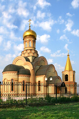 Orthodox Christian Church. The building of the old church against the blue sky.