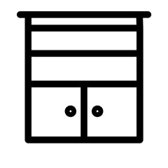 Bookshelf Cabinet Furniture Icon