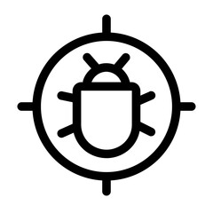 Fototapeta premium Bug Target Vpn Icon