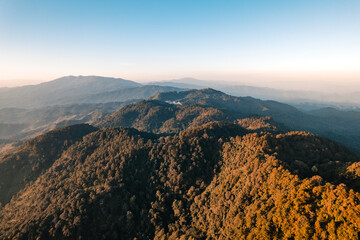 Obraz premium Scenic View Of Mountains During Sunset