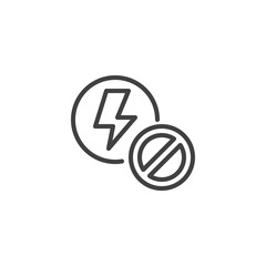 Energy crisis line icon