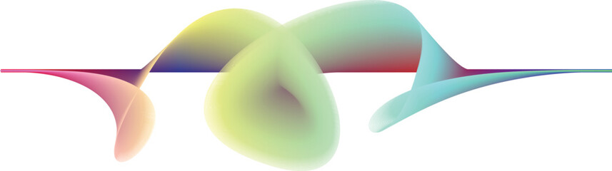 Vector Illustration .Fluid gradient. Line Logo . Colorful sound wave equalizer .Design element . Abstract liquid shape .