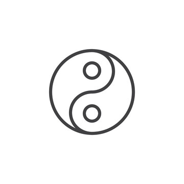recommend clip art: Yin and yang line icon
