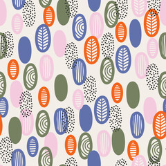 Modern pattern with different ovals