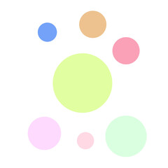Elements abstract retro style 80s-90s circular pattern
