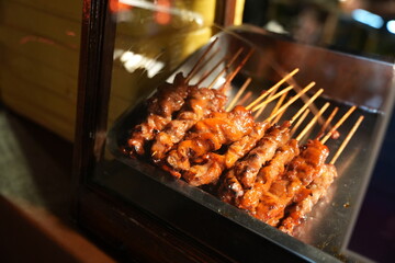 grilled meat on the grill