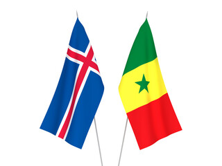 Iceland and Republic of Senegal flags