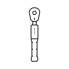 torque wrench tool line icon vector illustration - obrazy, fototapety, plakaty