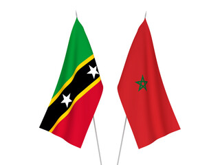 Morocco and Federation of Saint Christopher and Nevis flags