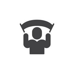 Football fan vector icon