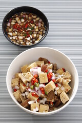 Tokwa't Baboy (Fried Tofu and Crispy Pork) from the Philippines