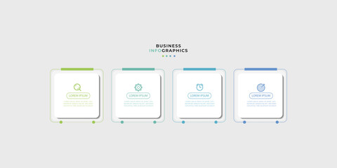 Business infographics timeline  design template with 4 step and option information. Premium vector with editable sign or symbol. Eps10 vector