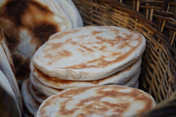 Rustic bread, homemade bread.Round bread