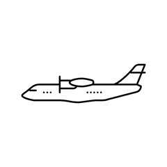 Fototapeta na wymiar maritime patrol airplane aircraft line icon vector illustration