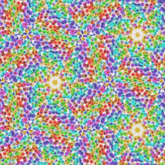 Fototapeta na wymiar Colorful and bright spots pattern. Seamless rainbow dots bsckground.