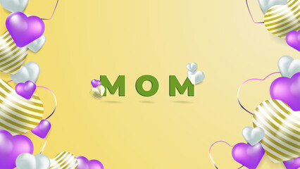 Blue pink and gold Valentine christmas new year 3d design background with love heart shaped balloon. Vector illustration, greeting banner, card, wallpaper, flyer, poster, brochure, wedding invitation