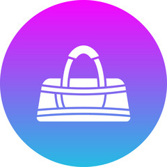 Gym Bag Gradient Circle Glyph Inverted Icon