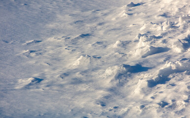 Snow in winter as background.