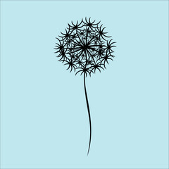dandelion vector design illustration line art