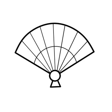 hand-held fan vector simple design