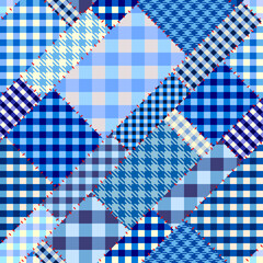 Obraz premium Patchwork textile pattern. Seamless quilting design background.