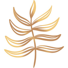 Gold Hand Drawn leaves (1)
