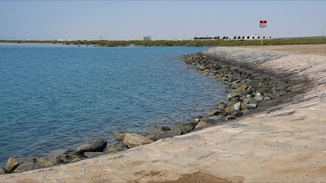 Yanbu, Medina, Saudi Arabia - February 02, 2022. A high resolution footage of the shore (Beach).&lrm;
