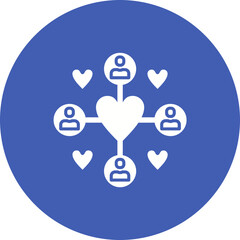 Community Multicolor Circle Glyph Inverted Icon