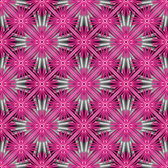 放射する星のようなリピートパターン、放射する星のようなシームレスパターン、放射する星の模様のベクターイラスト、輝く星の様な形のバックグラウンド模様、結晶のような模様