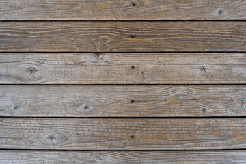 Horisonatal grey wood planks texture rural wood. Boards wall natural background. Old wood plank texture