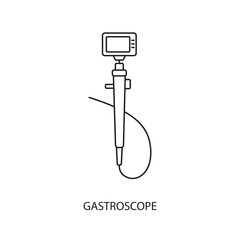 Equipment for endoscopy icon line in vector.