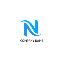 logo initials N wave 