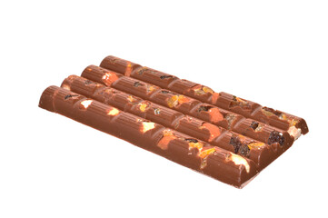 chocolate bar isolated on white background